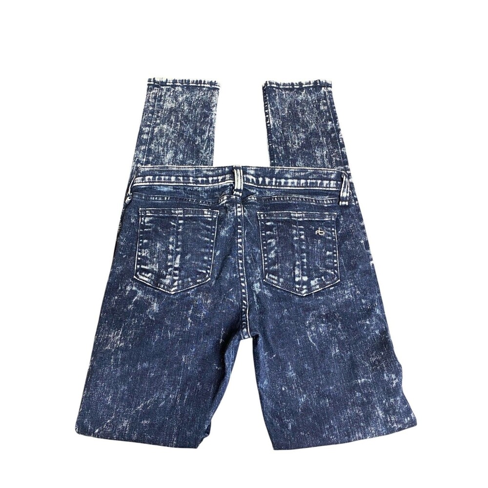 Rag & Bone Speckled Tie-Dye Acid Wash Rivera Skinny Jeans Sz 25 - Picture 3 of 3